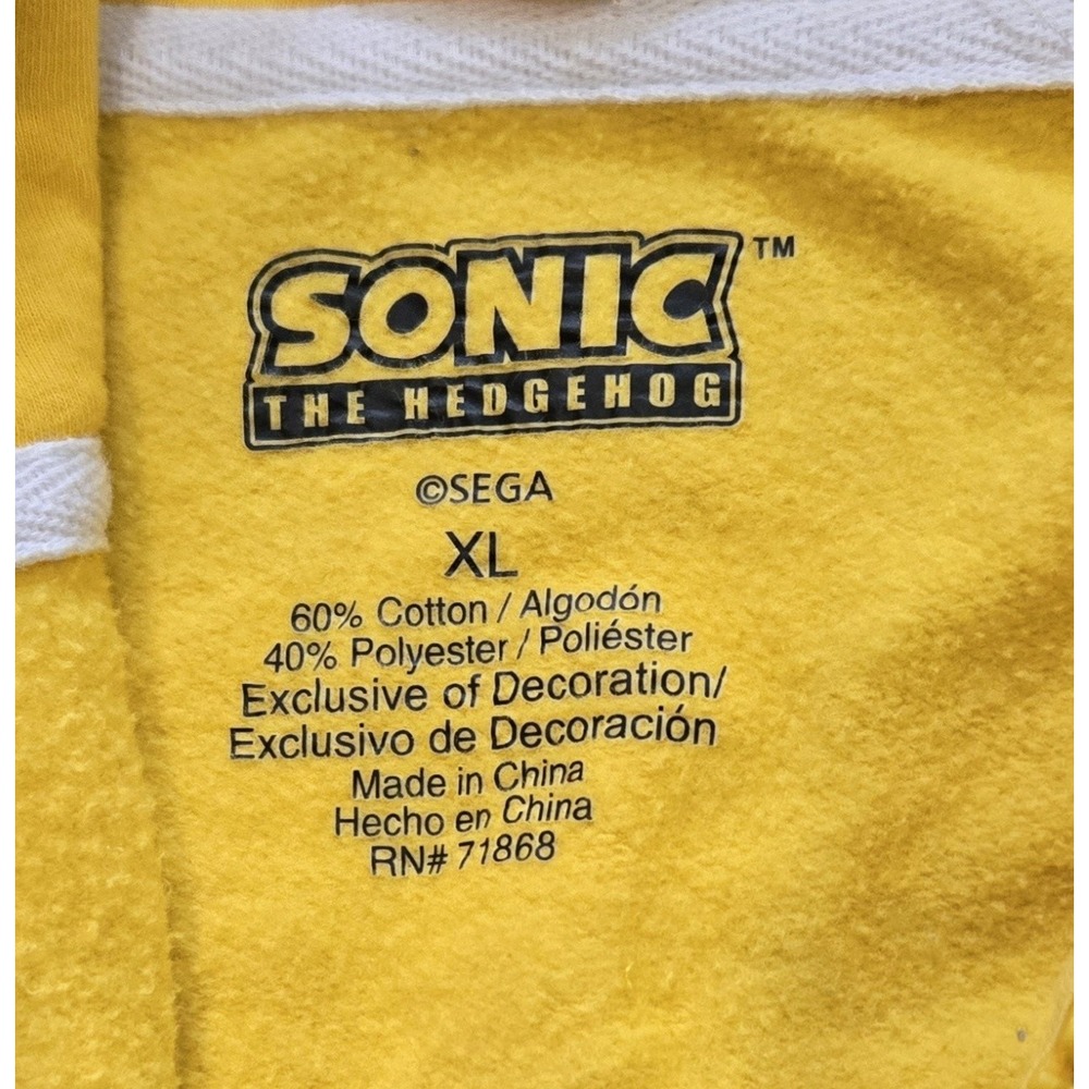 SEGA Sonic The Hedgehog Tails Costume Full Zip Fleece Hoodie Youth Size XL - Picture 8 of 13